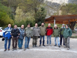 La squadra operativa per nastratura del Brenta anti ittiofagi 2016